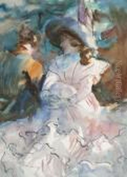 Ladies In The Shade Oil Painting by John Singer Sargent