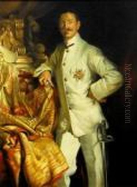 Sir Frank Swettenham Oil Painting by John Singer Sargent