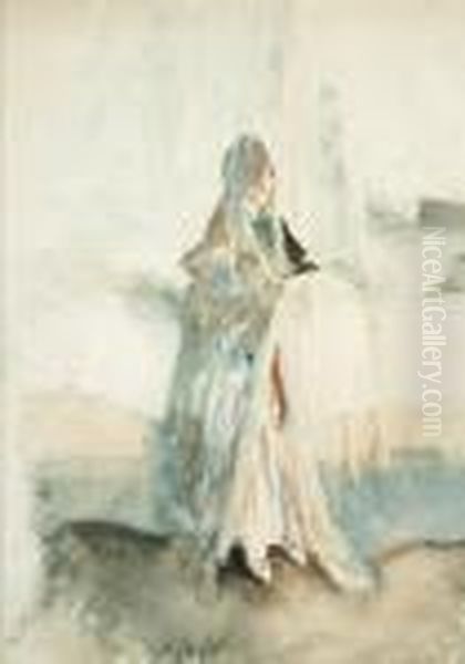 Venetian Woman By A Bed Oil Painting by John Singer Sargent