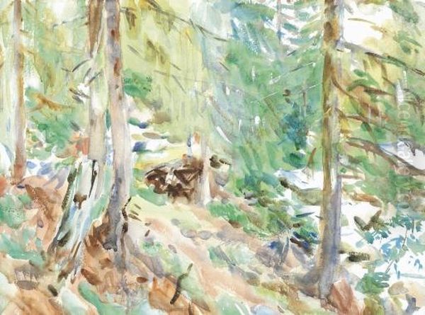 Val D'aosta, Purtud Oil Painting by John Singer Sargent