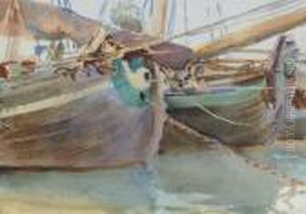 Venice, Boats Oil Painting by John Singer Sargent