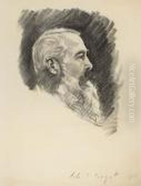 Portrait Of A Man In Profile Oil Painting by John Singer Sargent