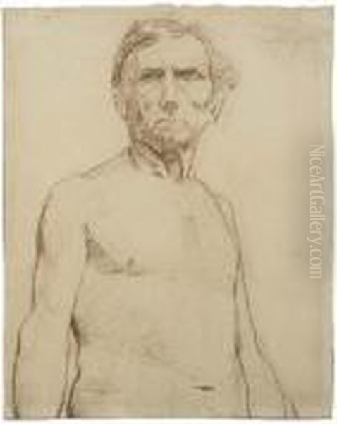 Study Of A Standing Male Oil Painting by John Singer Sargent