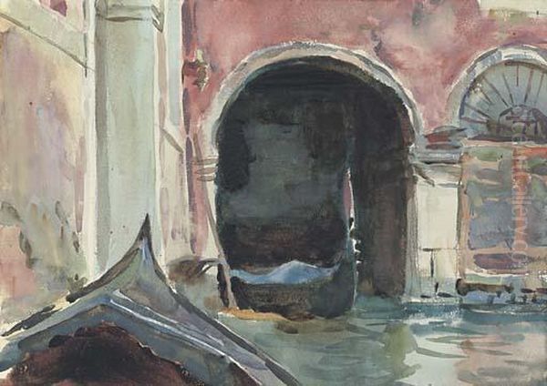 Venetian Canal Oil Painting by John Singer Sargent