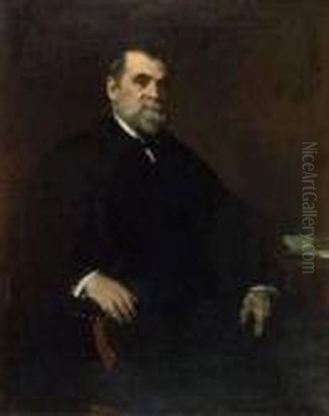 Portrait Of Chief Justice Lucien Shaw Of California Oil Painting by John Singer Sargent