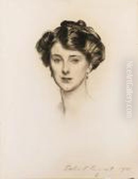 Portrait Of Mary Hope Mellor, Viscountess Simonds Oil Painting by John Singer Sargent