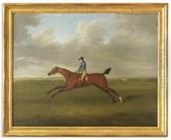 River Cliff, Jockey Up, On Newmarket Heath Oil Painting by John Nost Sartorius