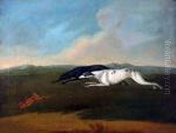 Hare Coursing Oil Painting by John Nost Sartorius