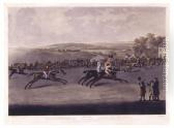 Epsom, Derby Sweepstakes Oil Painting by John Nost Sartorius