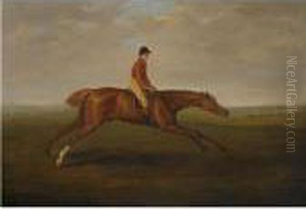 Eclipse With Jockey John Oakley Up At Newmarket Oil Painting by John Nost Sartorius