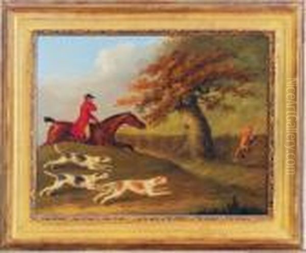 Fox Hunting; And A Companion Painting Oil Painting by John Nost Sartorius