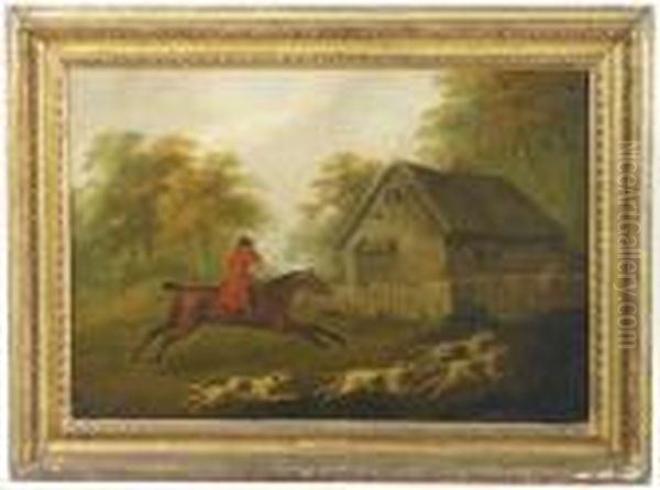 View Halloo, By A Cottage In A Landscape Oil Painting by John Nost Sartorius