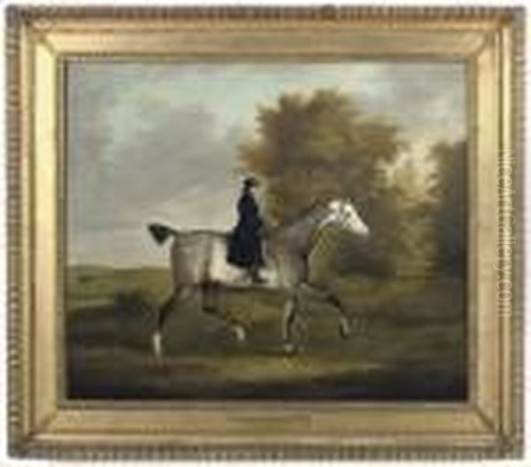 Portrait Of Sir Tatton Sykes 
Bt., (1772-1863), Small Full-length Onhis Horse In A Landscape Oil Painting by John Nost Sartorius