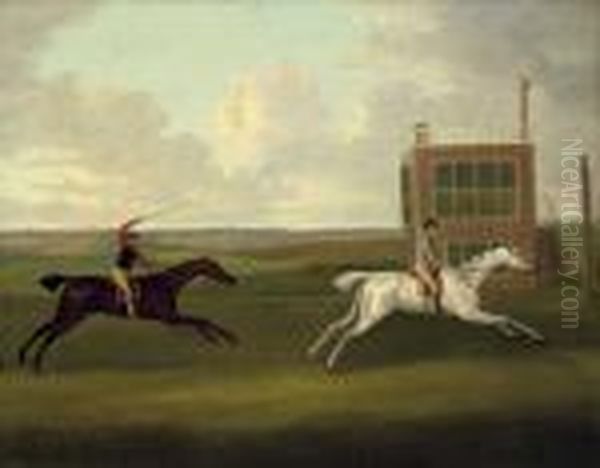 The Duke Of Bedford's Grey 
Diomed Beating H.r.h, The Prince Of Wales's Traveller Over The Beacon 
Course, Newmarket, 8 May 1790 Oil Painting by John Nost Sartorius