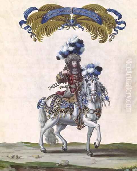 The Prince of Conde as the Emperor of Turkey, part of the Carousel Given by Louis XIV 1638-1715 in Front of the Tuileries, 5th June 1662 Oil Painting by Israel Silvestre the Younger