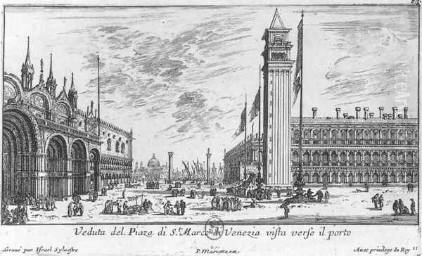 Piazzetta from the Piazza San Marco Oil Painting by Israel Silvestre the Younger