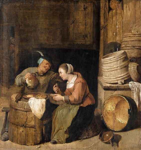 An Interior Scene Oil Painting by Hendrick Maertensz. Sorch (see Sorgh)