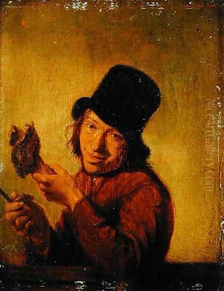 The Ham Eater Oil Painting by Hendrick Maertensz. Sorch (see Sorgh)