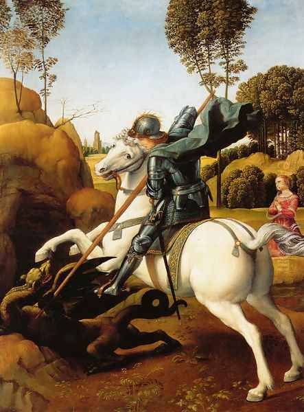 St. George and the Dragon Oil Painting by Raffaelo Sanzio