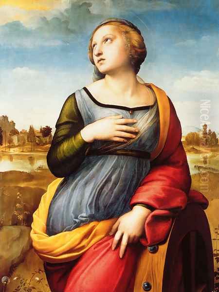 St. Catherine of Alexandria Oil Painting by Raffaelo Sanzio