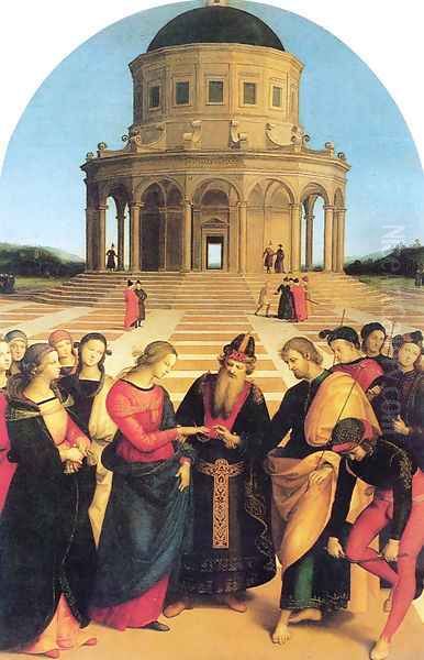 Marriage of the Virgin Oil Painting by Raffaelo Sanzio