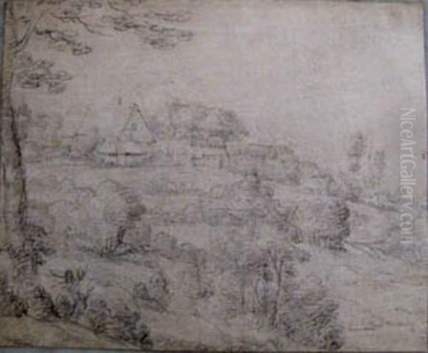 Landscape With Village Oil Painting by Roelandt Jacobsz Savery