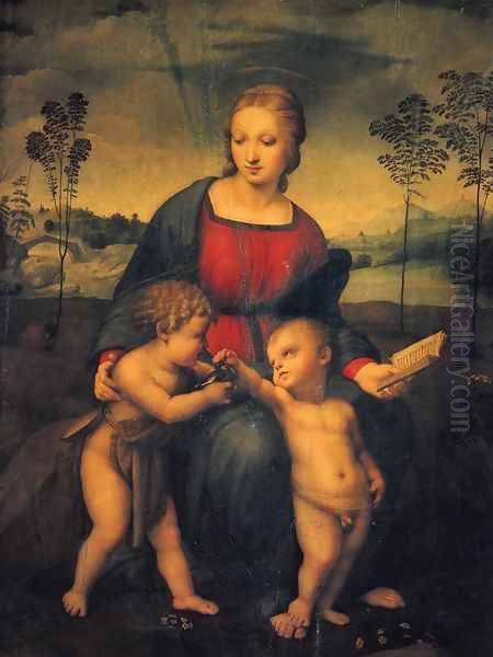 Madonna with Goldfinch Oil Painting by Raffaelo Sanzio