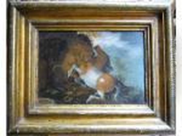  Lion Attaquant Un Cheval  Oil Painting by Roelandt Jacobsz Savery