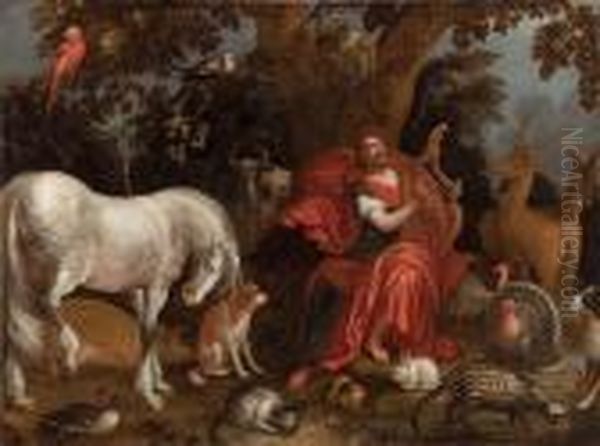 Orfeo Incanta Gli Animali Oil Painting by Roelandt Jacobsz Savery