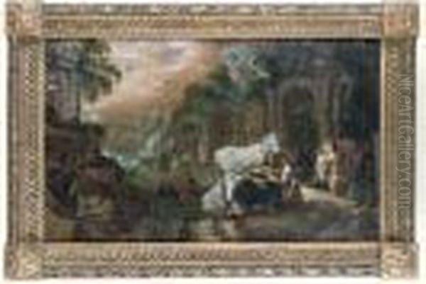 Scene Pastorale Dans Des Ruines Romaines Oil Painting by Roelandt Jacobsz Savery