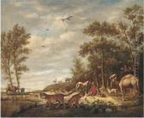 Orpheus Charming The Animals Oil Painting by Roelandt Jacobsz Savery