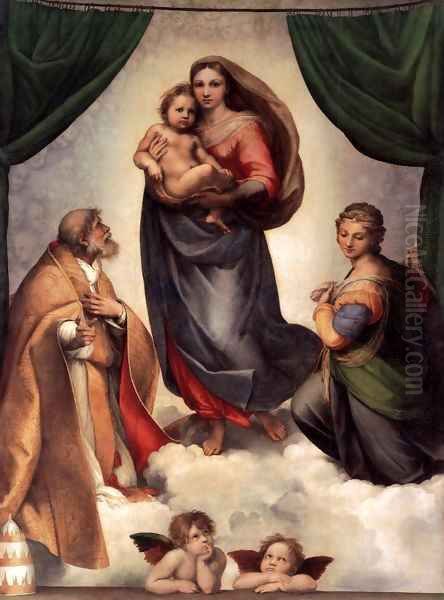 The Sistine Madonna Oil Painting by Raffaelo Sanzio