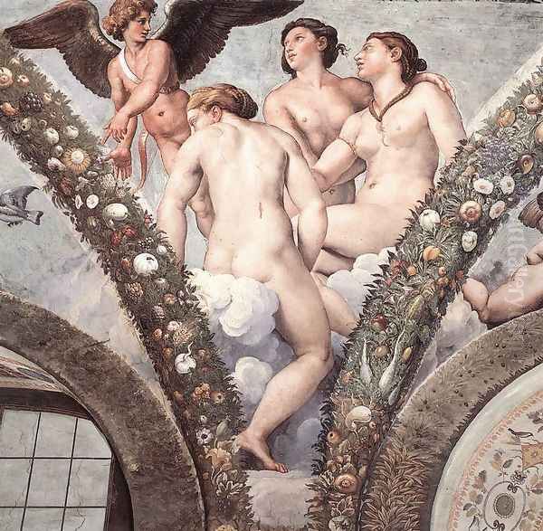 Cupid and the Three Graces Oil Painting by Raffaelo Sanzio