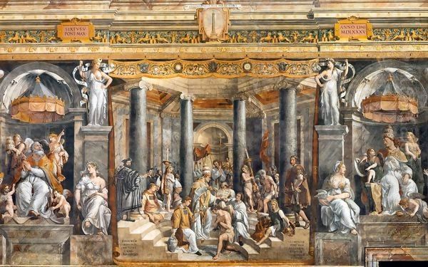 The Baptism of Constantine Oil Painting by Raffaelo Sanzio