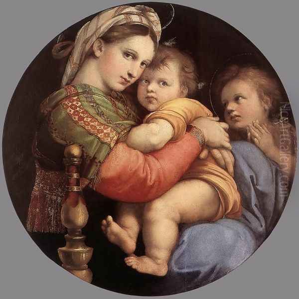 Madonna della Seggiola (Sedia) Oil Painting by Raffaelo Sanzio