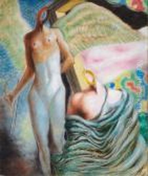 La Visitation Oil Painting by Alberto Savinio