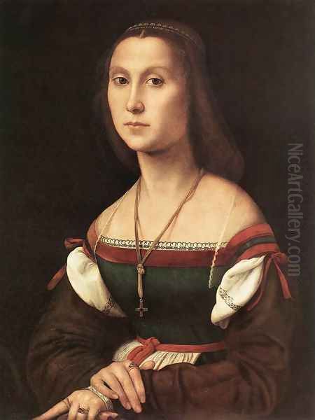 Portrait of a Woman (La Muta) Oil Painting by Raffaelo Sanzio