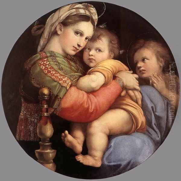 Madonna della Seggiola (Sedia) 2 Oil Painting by Raffaelo Sanzio