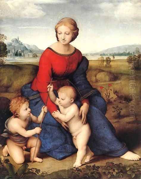 Madonna of Belvedere (Madonna del Prato) Oil Painting by Raffaelo Sanzio