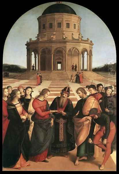 Spozalizio (The Engagement of Virgin Mary) Oil Painting by Raffaelo Sanzio