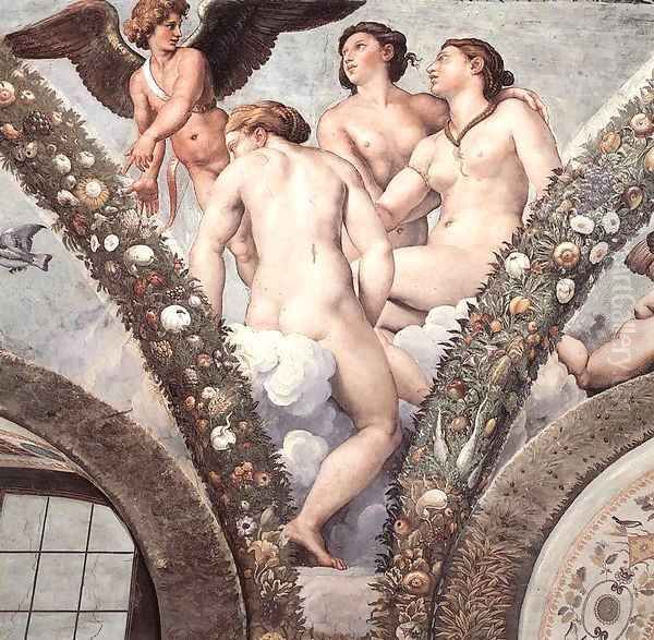 Cupid and the Three Graces 2 Oil Painting by Raffaelo Sanzio