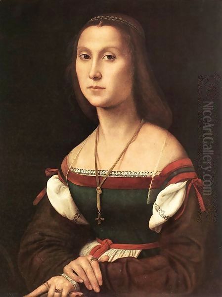 Portrait of a Woman (La Muta) 2 Oil Painting by Raffaelo Sanzio