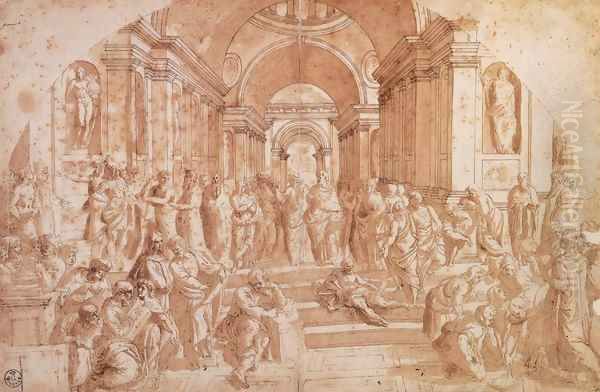 The School of Athens Oil Painting by Raffaelo Sanzio