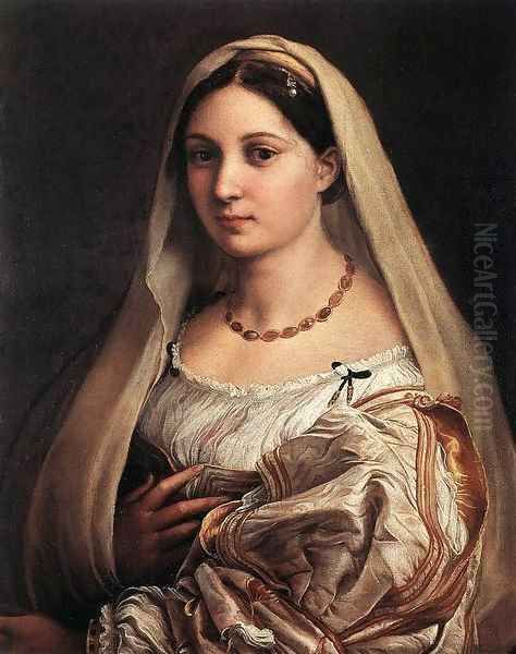 Woman with a Veil (La Donna Velata) Oil Painting by Raffaelo Sanzio