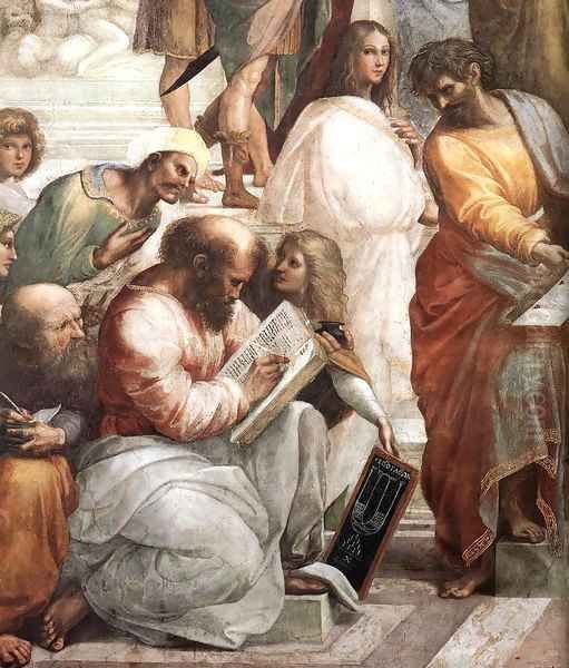 The School of Athens (detail) 3 Oil Painting by Raffaelo Sanzio