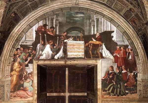 The Mass at Bolsena Oil Painting by Raffaelo Sanzio