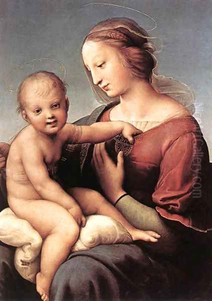 Madonna and Child (The Large Cowper Madonna) 2 Oil Painting by Raffaelo Sanzio