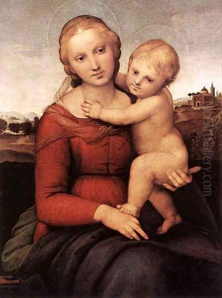 Madonna and Child (The Small Cowper Madonna) 2 Oil Painting by Raffaelo Sanzio