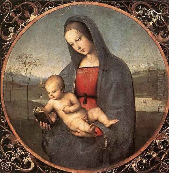 Madonna with the Book (Connestabile Madonna) 2 Oil Painting by Raffaelo Sanzio