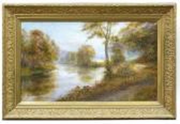 Autumn Morning On The Ayr Oil Painting by William Harrison Scarborough